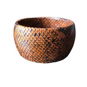 WOMEN’S SNAKE SKIN LEATHER BANGLE BRACELET